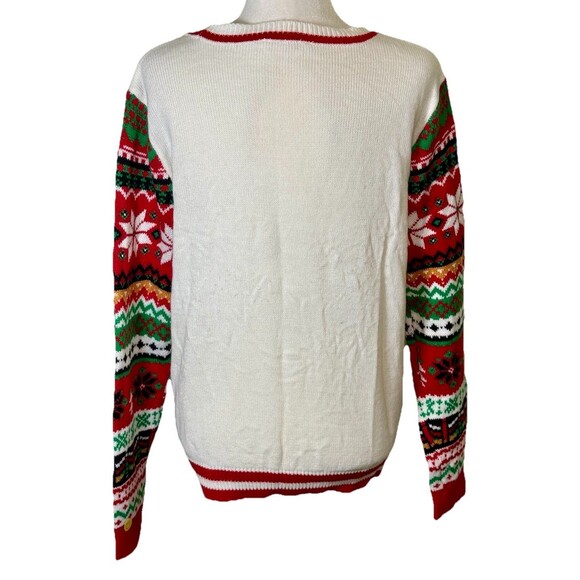 Women’s Ugly Christmas Sweater Santa’s Favorite Reindeer Presents Bows Size 2XL - Picture 3 of 8